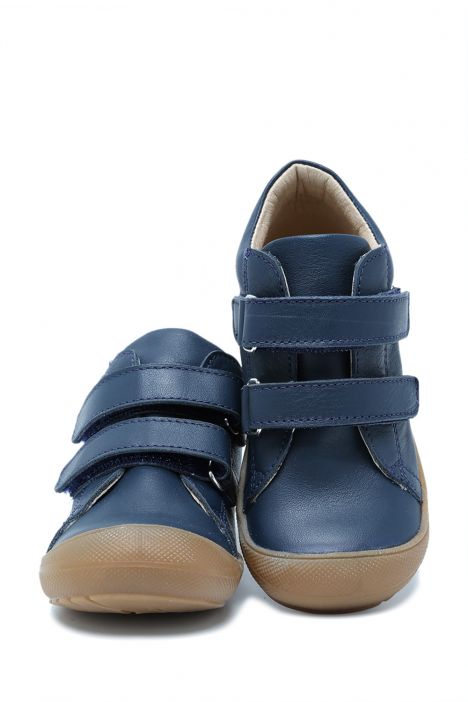 25W030 Kifidis-Kids İlk Adım Unisex Çocuk Deri Ayakkabı 19-24 Lacivert Deri