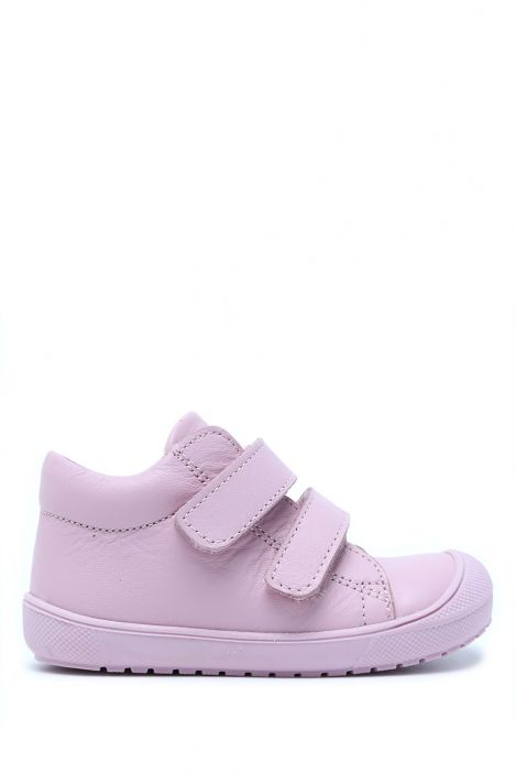 25W030 Kifidis-Kids İlk Adım Unisex Çocuk Deri Ayakkabı 19-24 Pembe Deri