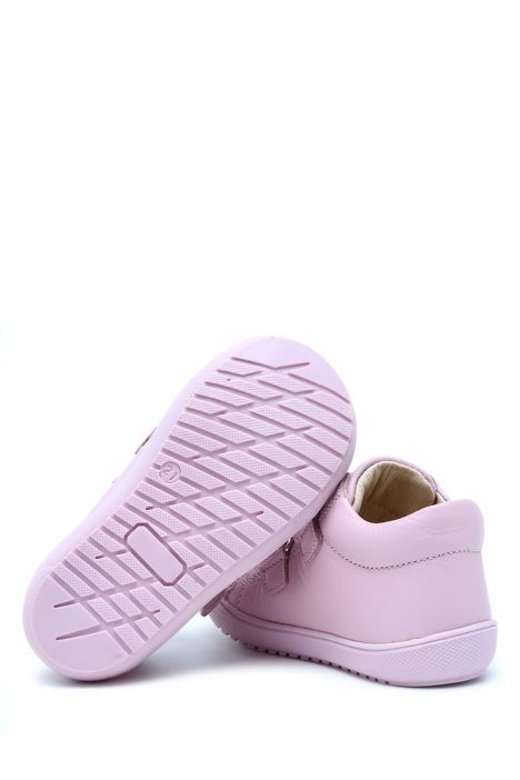 25W030 Kifidis-Kids İlk Adım Unisex Çocuk Deri Ayakkabı 19-24 Pembe Deri
