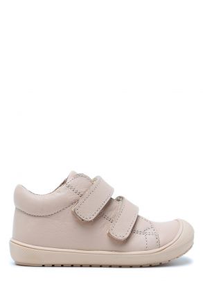 25W030 Kifidis-Kids İlk Adım Unisex Çocuk Deri Ayakkabı 19-24 Pudra Deri