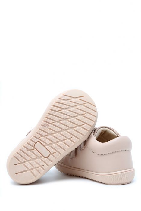 25W030 Kifidis-Kids İlk Adım Unisex Çocuk Deri Ayakkabı 19-24 Pudra Deri