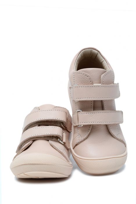 25W030 Kifidis-Kids İlk Adım Unisex Çocuk Deri Ayakkabı 19-24 Pudra Deri