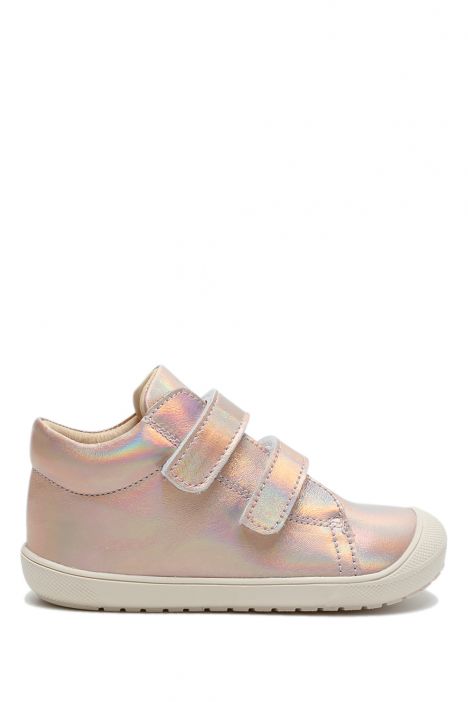 25W030 Kifidis-Kids İlk Adım Unisex Çocuk Deri Ayakkabı 19-24 Pembe Hologram