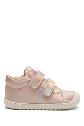 25W030 Kifidis-Kids İlk Adım Unisex Çocuk Deri Ayakkabı 19-24 Pembe Hologram