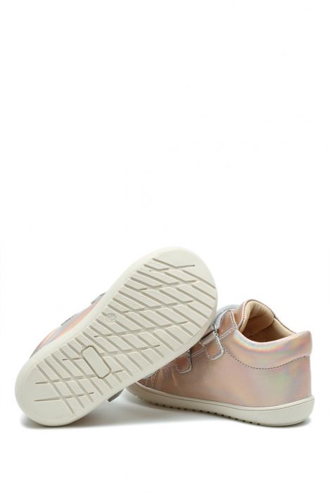 25W030 Kifidis-Kids İlk Adım Unisex Çocuk Deri Ayakkabı 19-24 Pembe Hologram