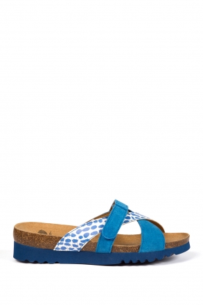 26077 Scholl Alanya Kadın Terlik 35-41 Mavi / Blue