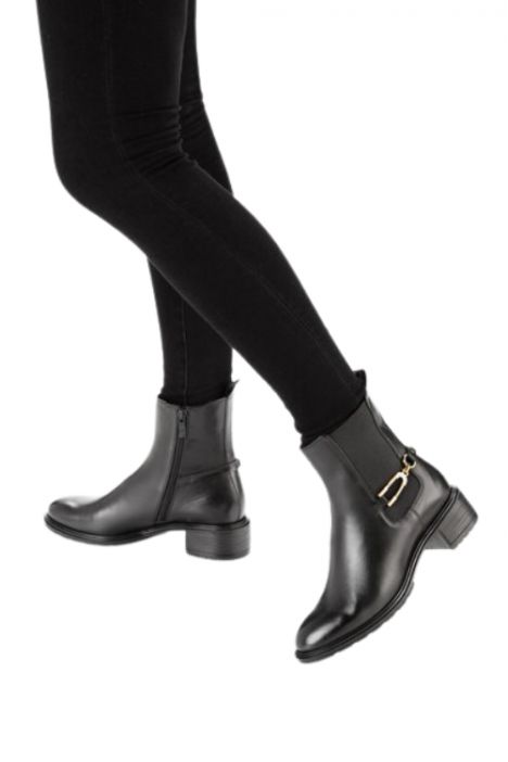 26104 Ara Shoes Parker Kadın Deri Bot 3.5-7.5 01 COUNTRY , BLACK