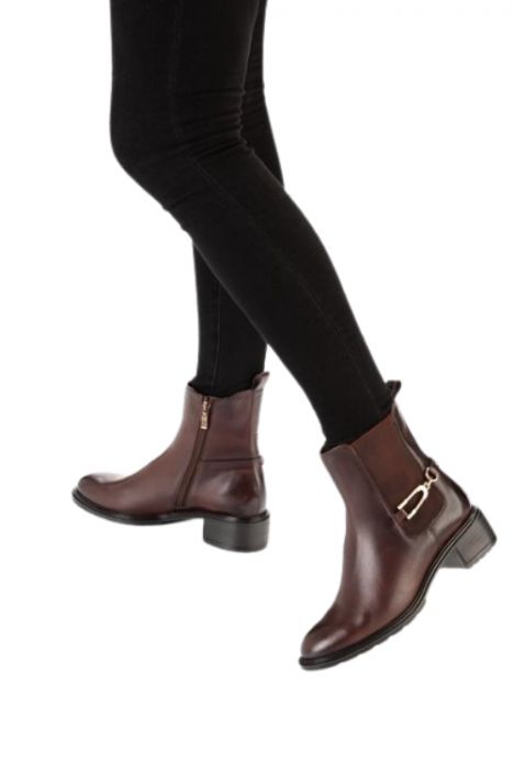 26104 Ara Shoes Parker Kadın Deri Bot 3.5-7.5 03 COUNTRY , CACAO