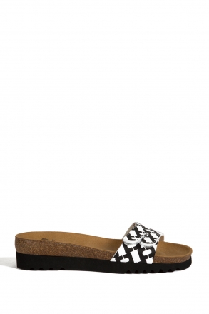 26532 Scholl Luwin Kadın Terlik 35-41 BLACK-WHITE