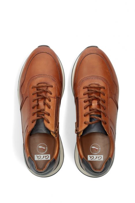26801 Ara Shoes Meo Erkek Deri Sneaker Ayakkabı 40-46 04 H-CRUSTYCALF,H-WAXYCALF , COGNAC
