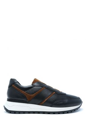 26804 Ara Shoes Meo Erkek Deri Sneaker Ayakkabı 40-46 01 CERVOCALF, H-VELOUR, SCHWARZ