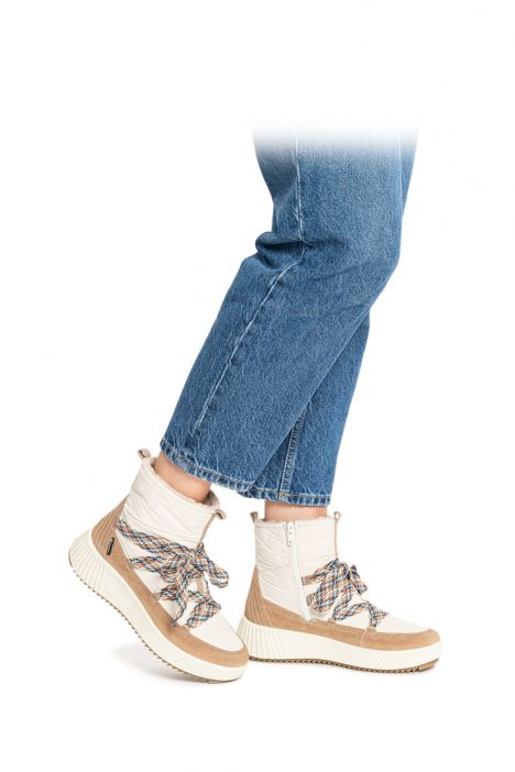 26909 Ara Shoes Davos Gore-Tex Kadın Bot 4.0-7.5 09 TEXTILE, WHITE