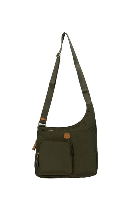 2732 Bric's X-Bag Postacı Çantası 32x28x8 cm Yeşil / Olive