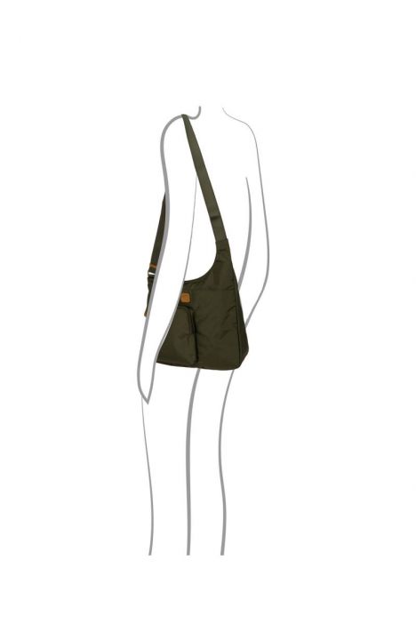 2732 Bric's X-Bag Postacı Çantası 32x28x8 cm Yeşil / Olive