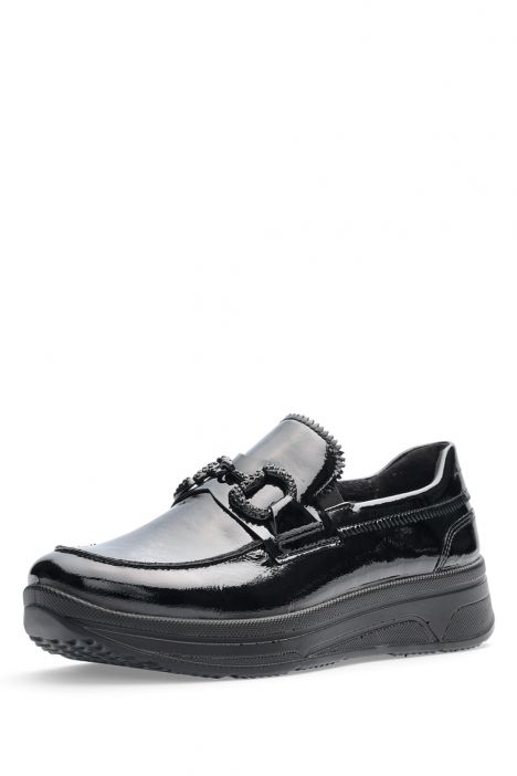 27522 Ara Shoes Sapporo Kadın Rugan Deri Yürüyüş Ayakkabısı 3.5-7.5 01 MURALAC , BLACK