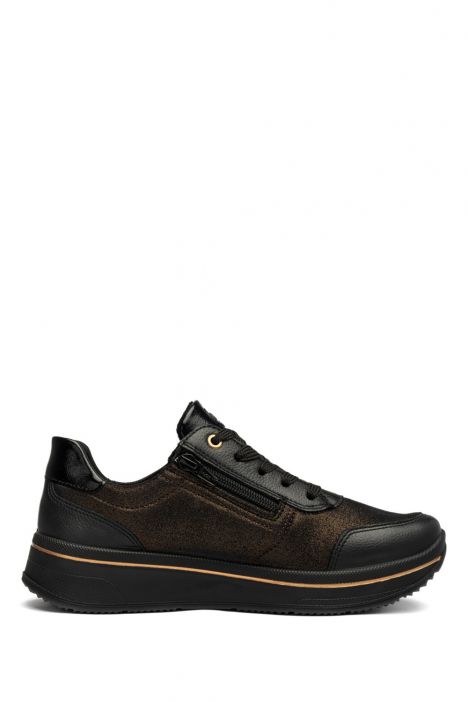 27553 Ara Shoes Sapporo Kadın Deri Yürüyüş Ayakkabısı 3.5-7.5 01 GAU-CA,GLIT-STR-S,CRUN-LA , SCHWARZ