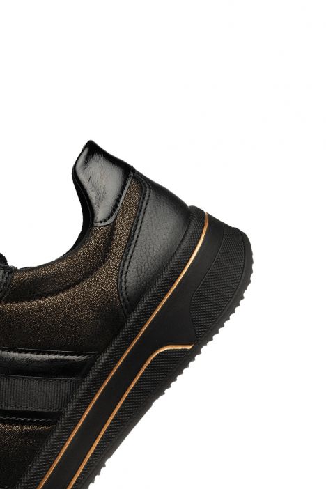 27553 Ara Shoes Sapporo Kadın Deri Yürüyüş Ayakkabısı 3.5-7.5 01 GAU-CA,GLIT-STR-S,CRUN-LA , SCHWARZ