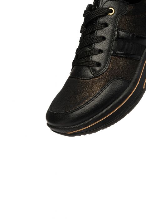 27553 Ara Shoes Sapporo Kadın Deri Yürüyüş Ayakkabısı 3.5-7.5 01 GAU-CA,GLIT-STR-S,CRUN-LA , SCHWARZ