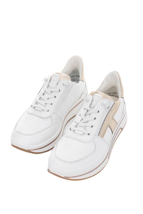 27554 Ara Shoes Sapporo Kadın Easy 2 Go Sneaker 3.5-8.0 04 CERVOCALF,GAUCHOSOFT-MET , WEISS, PLATIN