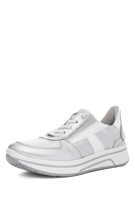 27554 Ara Shoes Sapporo Kadın Easy 2 Go Sneaker 3.5-8.0 12 GAUCHOSOFT-MET,DAYTONA , SILBER, WEISS