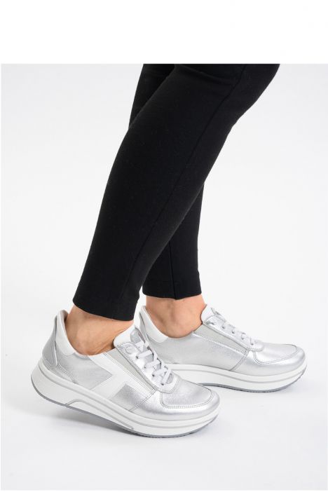 27554 Ara Shoes Sapporo Kadın Easy 2 Go Sneaker 3.5-8.0 12 GAUCHOSOFT-MET,DAYTONA , SILBER, WEISS