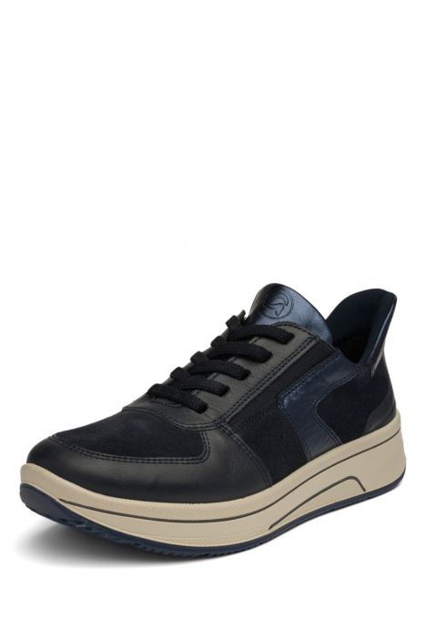 27557 Ara Shoes Sapporo Kadın Easy 2 Go Sneaker 3.5-7.5 02 CLUBCALF,KALBVELOUR,CRUNCH-MET , BLUE