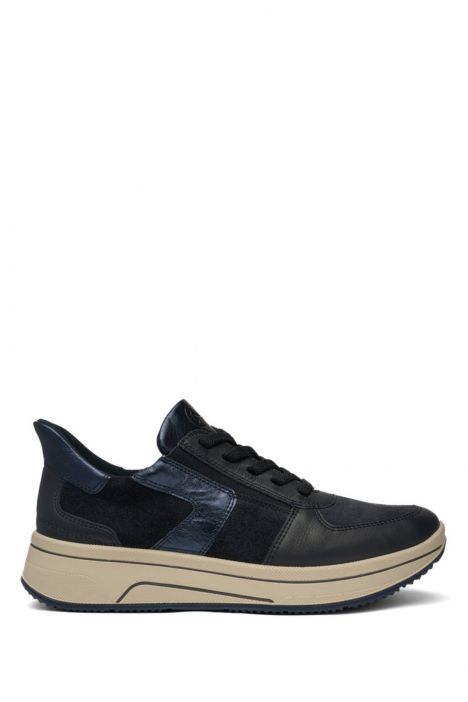 27557 Ara Shoes Sapporo Kadın Easy 2 Go Sneaker 3.5-7.5 02 CLUBCALF,KALBVELOUR,CRUNCH-MET , BLUE