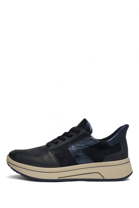 27557 Ara Shoes Sapporo Kadın Easy 2 Go Sneaker 3.5-7.5 02 CLUBCALF,KALBVELOUR,CRUNCH-MET , BLUE