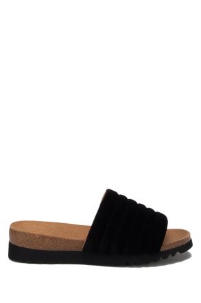 27633 Scholl Mya Velvet Kadın Terlik 36-40 Siyah / Black