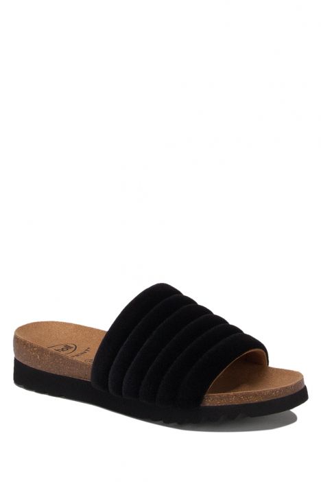 27633 Scholl Mya Velvet Kadın Terlik 36-40 Siyah / Black
