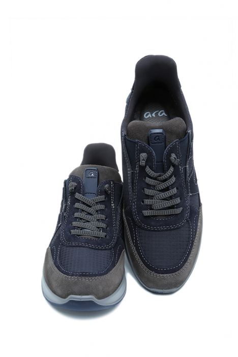 28613 Ara Shoes Matteo Sport Erkek Easy 2 Go Sneaker 40-46 26 HY-H-VELOUR,HY-ACTIV , STEEL,BLAU