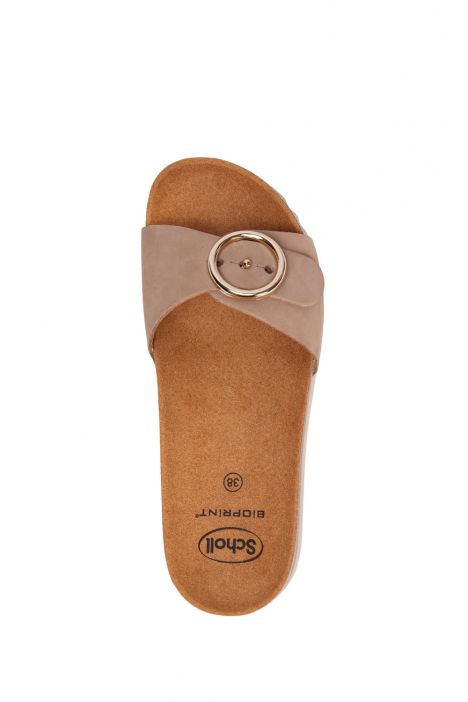 29318 Scholl Malibu Mule Kadın Tokalı Mantar Terlik 36-40 Bej / Taupe