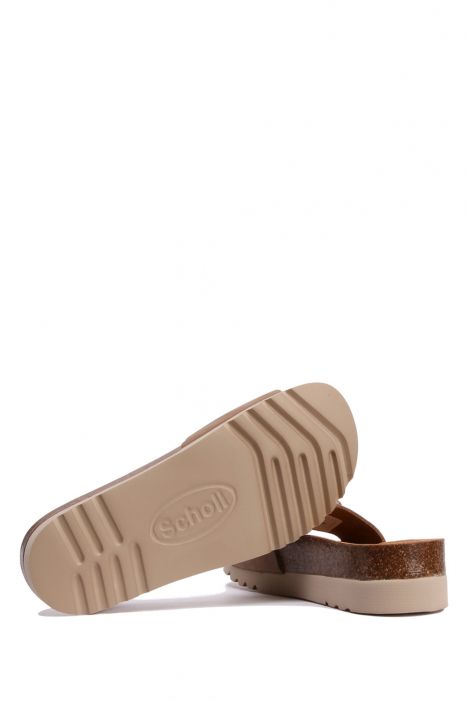 29318 Scholl Malibu Mule Kadın Tokalı Mantar Terlik 36-40 Bej / Taupe