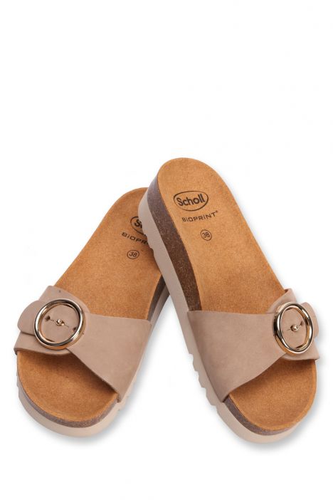 29318 Scholl Malibu Mule Kadın Tokalı Mantar Terlik 36-40 Bej / Taupe