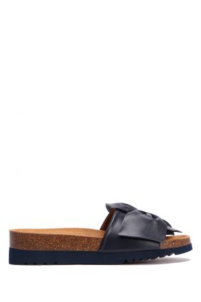 29322 Scholl Bowy Kadın Mantar Terlik 36-41 Lacivert / Navy Blue