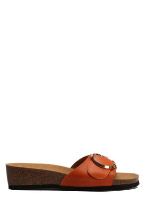29332 Scholl Amalfi Mule Kadın Tokalı Mantar Terlik 36-40 Turuncu / Orange