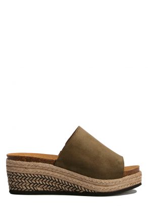 29339 Scholl Malaga Kadın Topuklu Mantar Terlik 36-40 Yeşil / Olive
