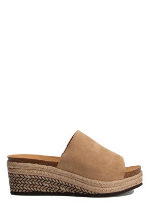 29339 Scholl Malaga Kadın Topuklu Mantar Terlik 36-40 Bej / Beige
