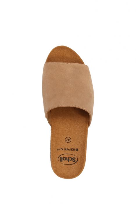 29339 Scholl Malaga Kadın Topuklu Mantar Terlik 36-40 Bej / Beige