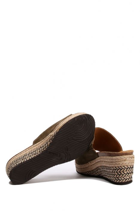29339 Scholl Malaga Kadın Topuklu Mantar Terlik 36-40 Yeşil / Olive