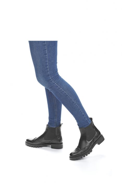 29514 Ara Shoes Tulsa-St Kadın Deri Bot 3.5-7.5 01 COUNTRY , BLACK