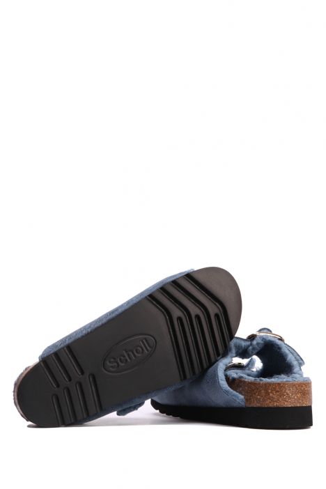 29534 Scholl Ilary Fluffy Kadın Terlik 36-40 Mavi/Blue