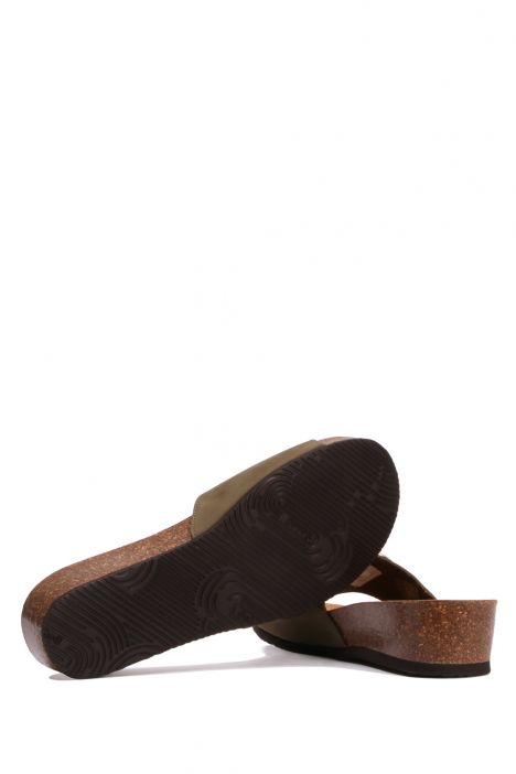 29870 Scholl Amalfi Mule Kadın Tokalı Mantar Terlik 36-40 Haki/Olive
