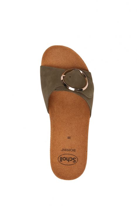 29870 Scholl Amalfi Mule Kadın Tokalı Mantar Terlik 36-40 Haki/Olive