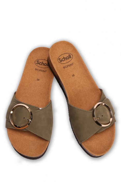 29870 Scholl Amalfi Mule Kadın Tokalı Mantar Terlik 36-40 Haki/Olive