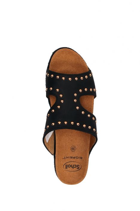 29884 Scholl Marbella Mule Kadın Dolgu Topuklu Mantar Terlik 36-40 Siyah/Black