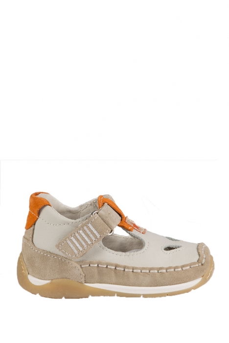 *Bt 3007B4E Kifidis Melania Hakiki Deri İlk Adım Çocuk Ayakkabısı 19-26 Bej / Beige