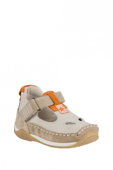 *Bt 3007B4E Kifidis Melania Hakiki Deri İlk Adım Çocuk Ayakkabısı 19-26 Bej / Beige