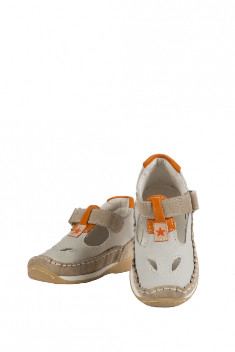 *Bt 3007B4E Kifidis Melania Hakiki Deri İlk Adım Çocuk Ayakkabısı 19-26 Bej / Beige
