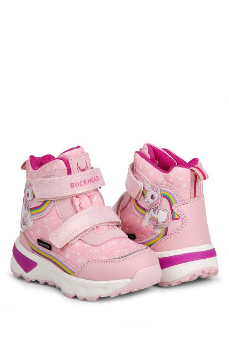 3033 Buckhead Unicornie Kız Çocuk Su Geçirmez Bot 22-32 Pembe / Pink